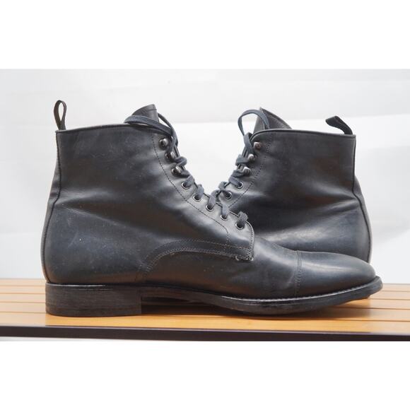 TO BOOT NEW YORK \'Richmond\' Matte Black Leather Cap Toe Boots Size US 10 - D main image 6